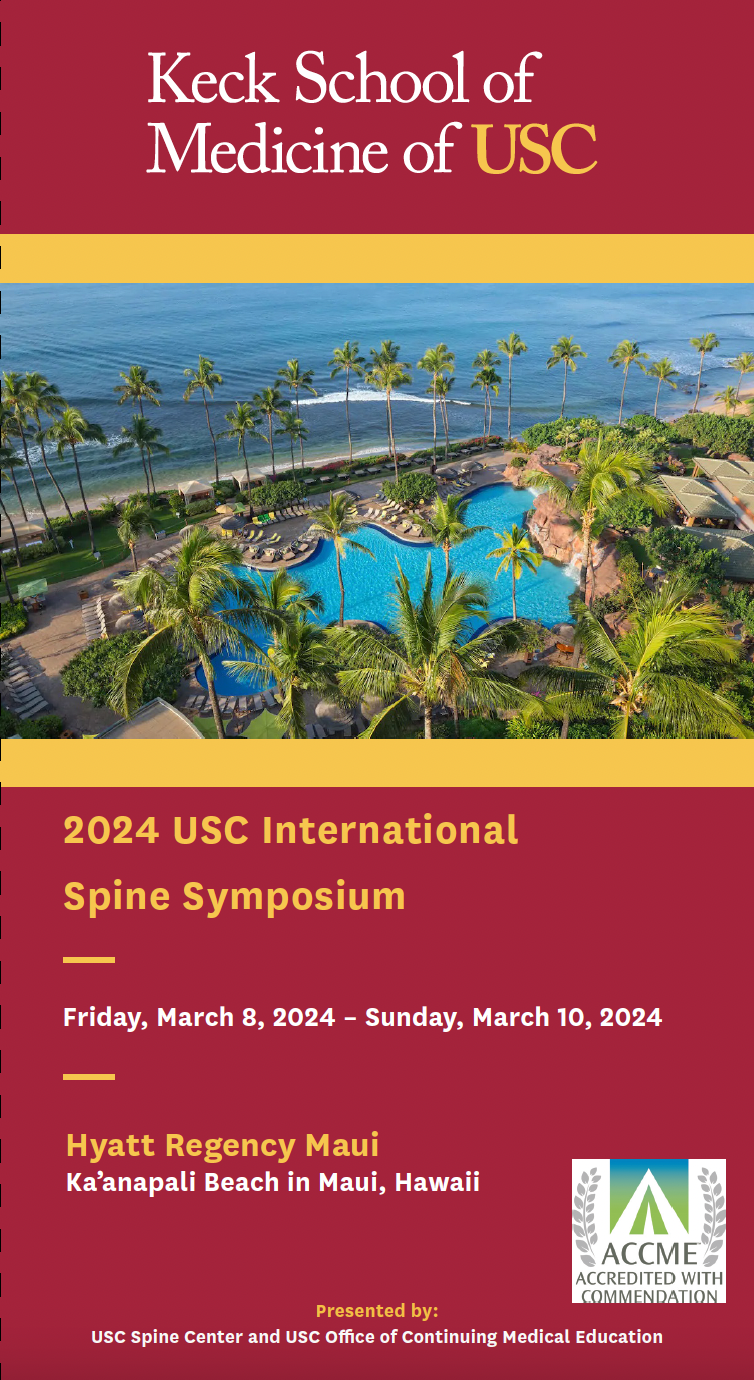 2024 USC International Spine Symposium Banner